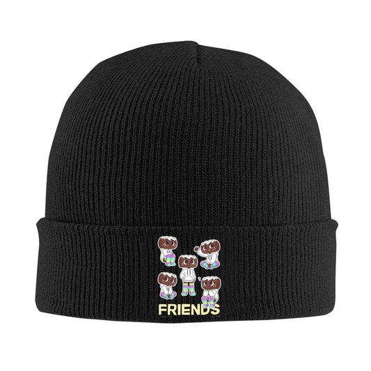 Chapéu de tricô Dandys World Vee Moonflower Toucas de inverno Quente Acrílico Moda Desenho Animado Bonés Presentes Masculinos Femininos,