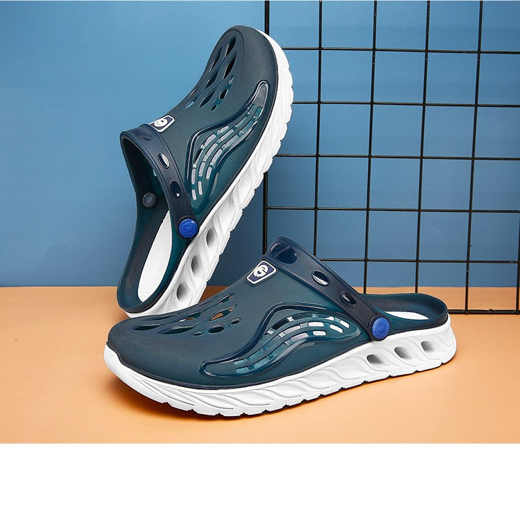 2023 Summer Beach Sandals Non-Slip Breathable Men's EVA Clogs Sandals Trendy Garden Holes Shoes Men Flip Flops