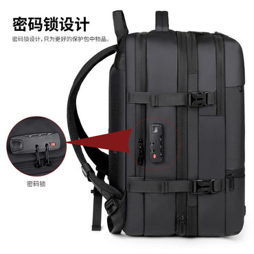 Backpack Men's Expandable Vacuum Compression Short-Distance Business Trip Large-Capacity Dry and Wet Separation Business Multi-Functional Backpack