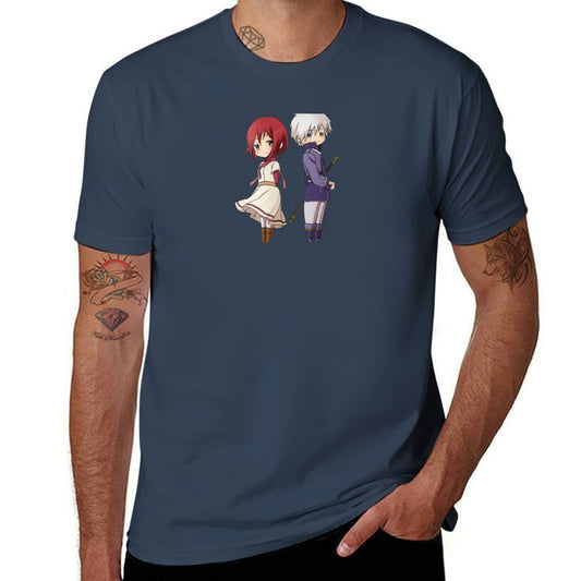 man graphic for shirt pack Chibi t t man plain t Shirayuki shirts T-Shirt shirt & man Zen T-Shirt cotton