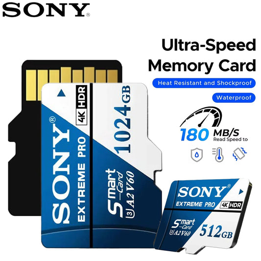 SONY Extreme Pro SD Memory Card 1TB High Speed Micro SD Card 128GB 256GB 512GB 64GB C10 TF Flash Card For Phone Drone Camera