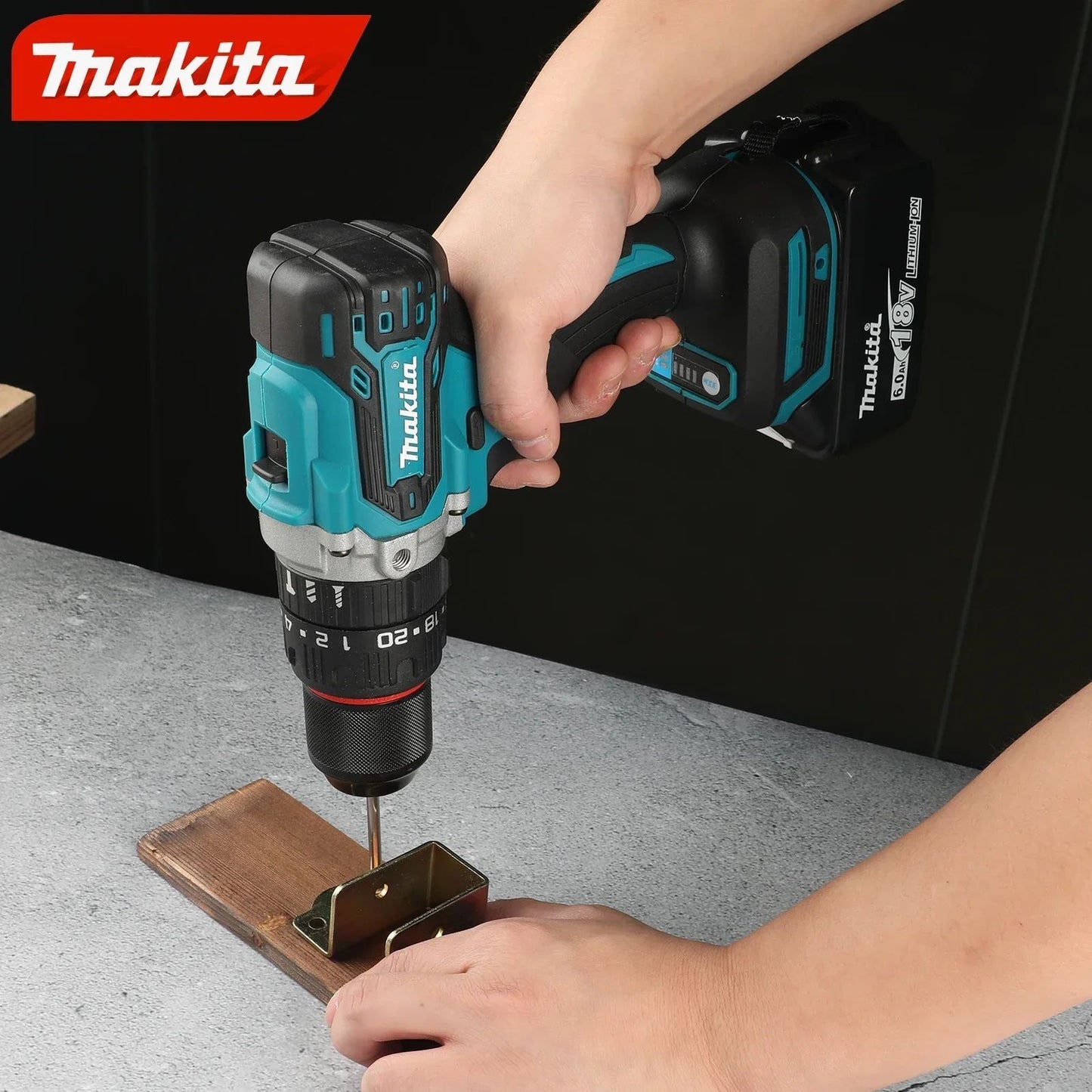 Makita DDF487 Parafusadeira/Furadeira Eletromecânica a Bateria de Lítio Brushless para Bateria Makita 18V