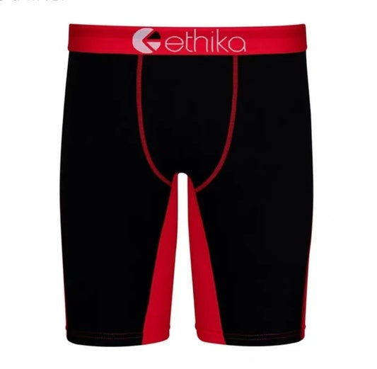ETHIKA Men'S Underwear Solid Color 100% Cotton Breathable Underware Casual Men Boxer Briefs Shorts Sweatpants Black Plus Size
