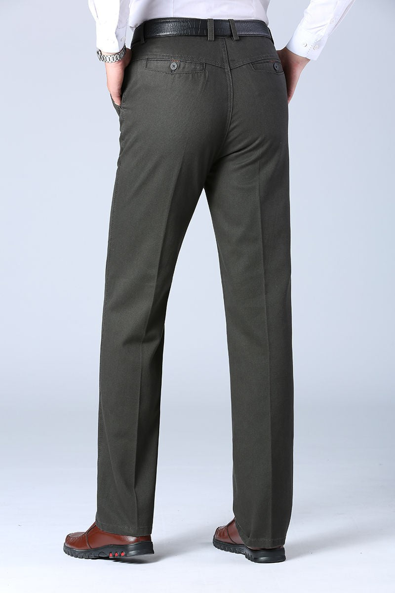 Mens Trousers Business Casual Pants Autumn Spring Dress Straight Pants Black Suit Pants Loose Formal Dress Pants