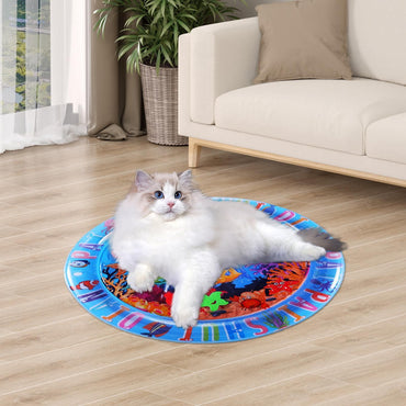 Tapete Aquático para Gatos Cama Aquática Tapete Refrescante para Cães Cama Aquática para Pets Brinquedo de Enriquecimento de Atividades para Casa e Viagem