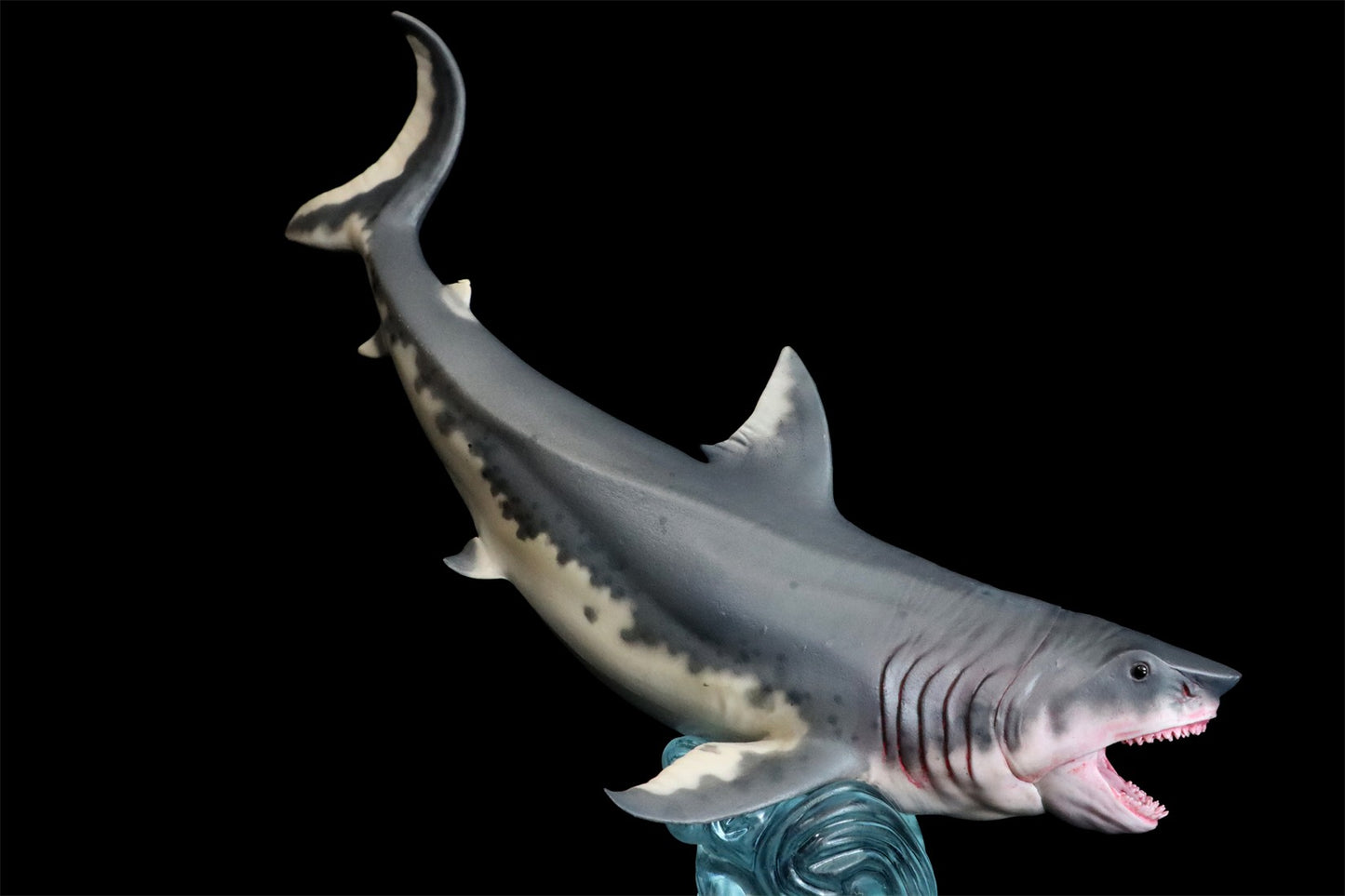HAOLONGGOOD Megalodon Modelo Coleção de Tubarão Marinho Decoração de Mesa Realista Animal Marinho Pré-histórico Presente de Aniversário para Adultos