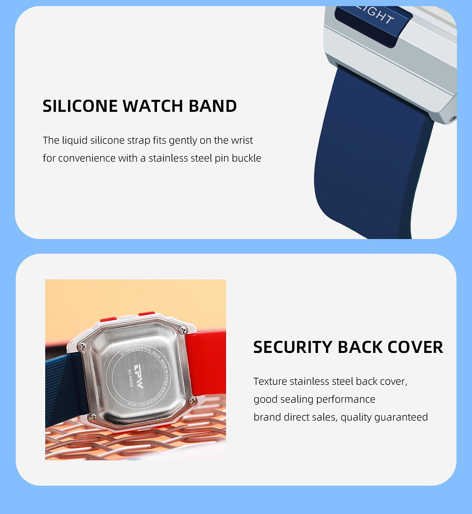 TPW 36mm Midsize Digital Watch For Women Teenage Meter Water Resistant