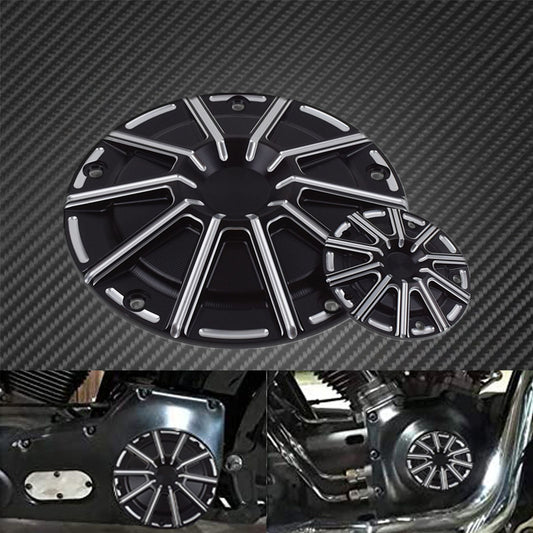 Motorcycle CNC 5 Holes Engine Derby Timer Timing Cover Black For Harley Touring Road Glide Heritage Softail Fat Boy FLSTF Dyna