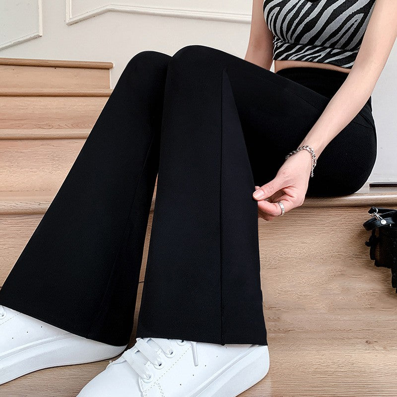 Women Flare Pants Slim High Waist Solid Sexy Shark Flare Pants Fashion Casual St