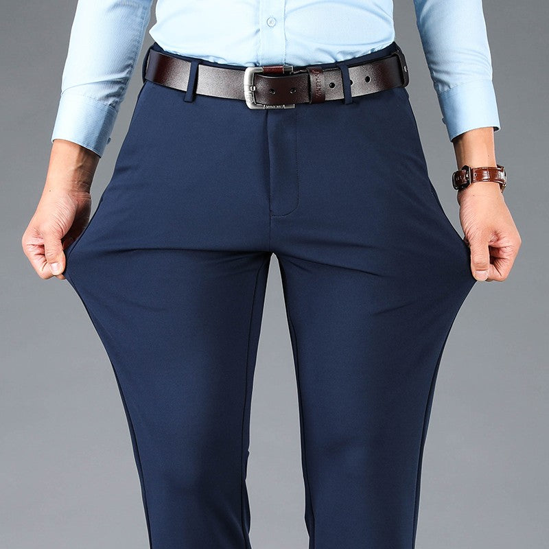 Spring Autumn Men's Casual Business Suit Pants Sports Stretch Suit Pants Male Trousers Big Size Loose Straight Dress Pants