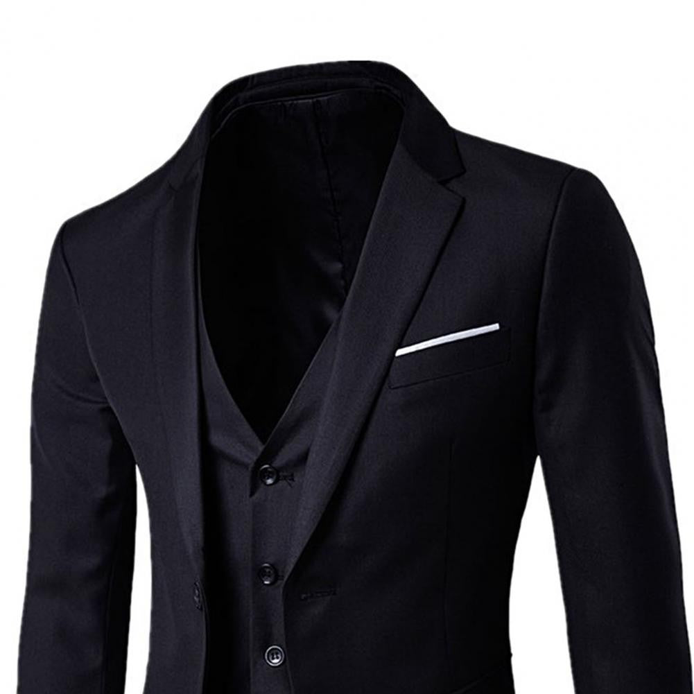 Korean Style Men Vest Pants Set Casual Business Buttons Cuff Vest Trousers Men Suit Wedding Groom Formal Suit