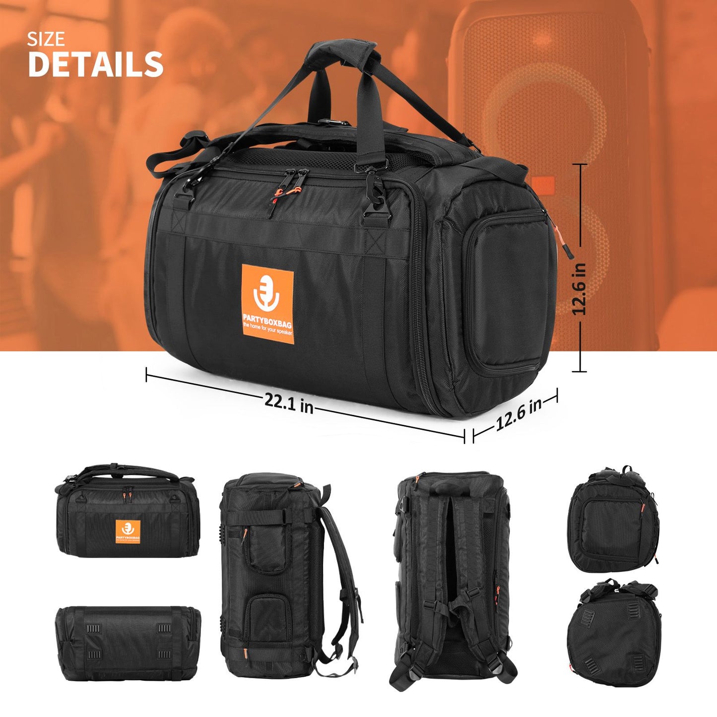 Estojo Portátil Antichoque com Alça Ajustável para JBL Partybox Club 120 BT