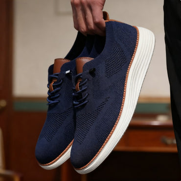 Men Casual Walking Shoes Breathable Mesh Knit Sneakers Hot Selling Bestselle Lightweight Non-slip Flat Lace Up Running Shoes Men