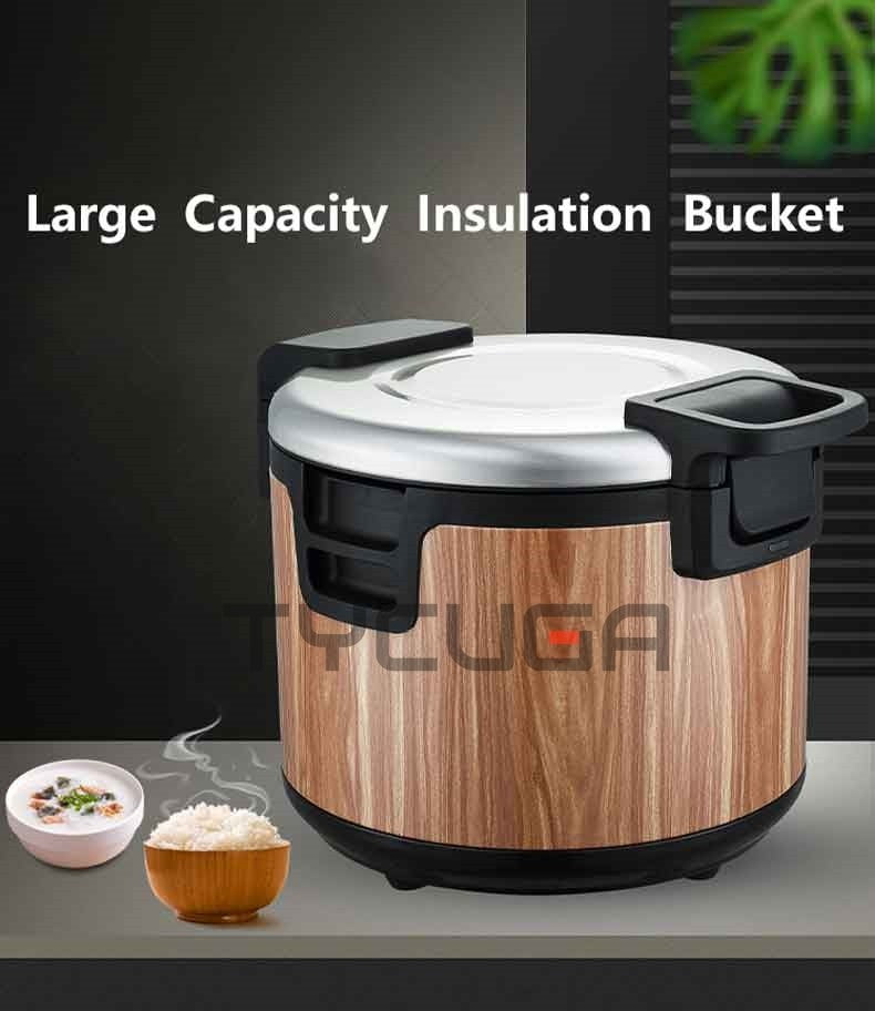 Panela Elétrica de Aquecimento de Arroz Panela de Capacidade Grande Recipiente de Alimentos com Isolamento Térmico Forro Interno Antiaderente Eletrodomésticos de Cozinha 19L/32L