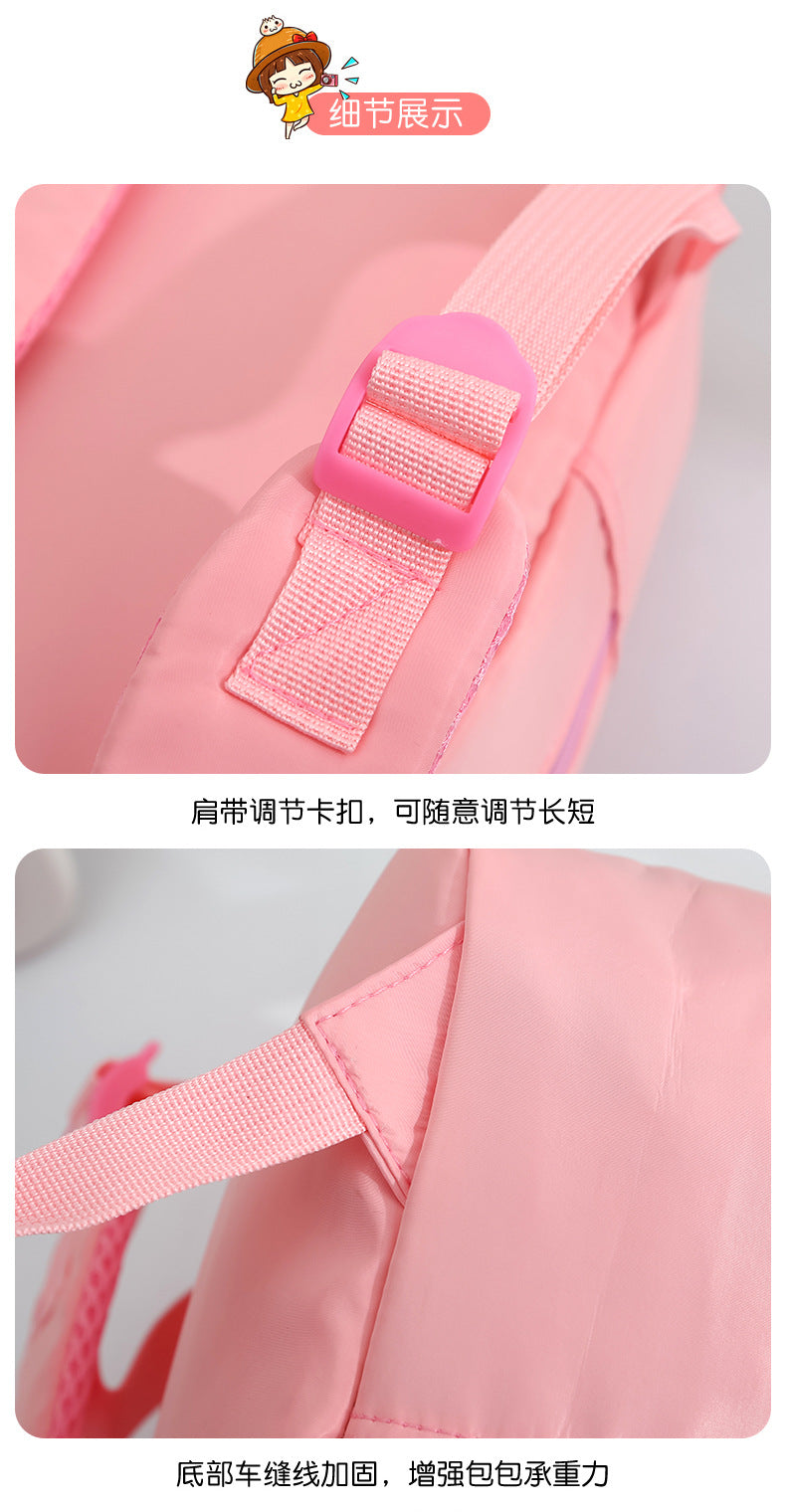 Mochila de Pelúcia 3D Coelho para Meninos Meninas Crianças Escolares Bolsa Escolar de Desenho Animado Fofo com Laço Bolsas de Escola Primária Jardim de Infância Bebê