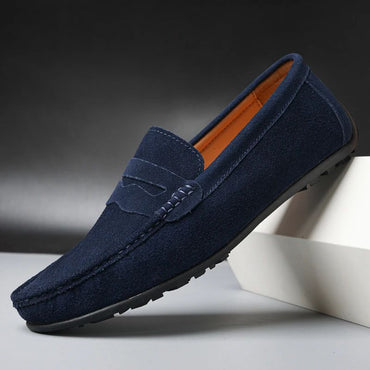 High Quality Leather Men Loafers Slip on Mens Casual Shoes Fashion Flats Male Driving Shoes Moccasins Ten Colors Size 38-47