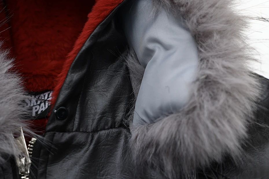 Vintage Men Winter Jackets Fur Collar Fleece Warm Parkas Coats Streetwear Harajuku Leather Jackets Casual Padded Jackets Outwear