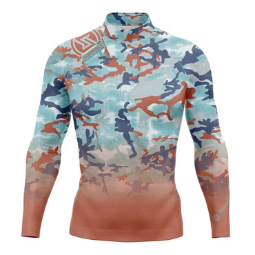 HotSale Men's Surfing Shirt Camouflage Lycra Rashguard RIGHTTRACK For Surf Sportswear Beach UV Swimwear UPF50 Clothes
