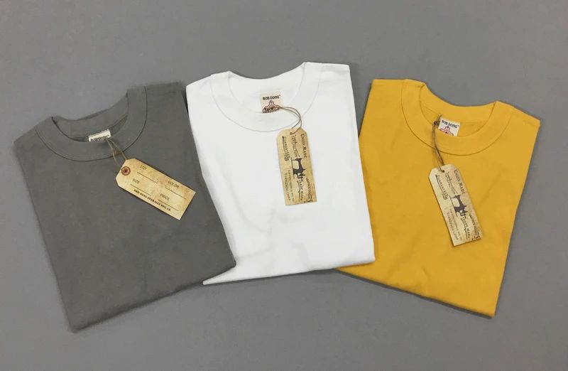 BOB DONG 300gr Basic Tee Shirts Summer Heavyweight Cotton Men's Plain T-Shirts
