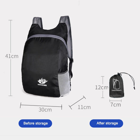 15L Lightweight Packable Backpack Foldable ultralight Outdoor Folding Backpack Travel Sports Bag Hiking Daypack for Men Women