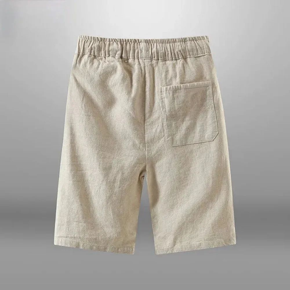 Men Shorts for Men Cotton Linen Casual Breathable Beach Shorts Men's Short Sweatpants Vacation Gym Basketball