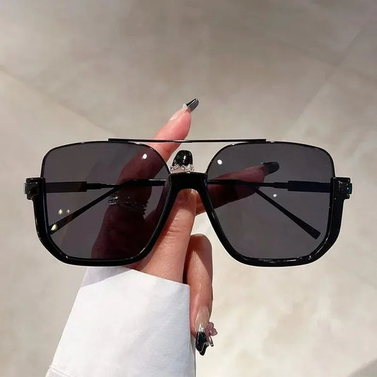 2025 New Vintage Oversized Sunglasses Fashion Men Women Square Shades Eyewear Trendy Ins Popular Brand Design UV400 Sun Glasses
