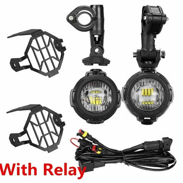 Motorcycle LED Auxiliary Headlight Fog Light Protector For BMW R1200GS LC R1250GS Adventure R1250RT R1200RT R1250RS