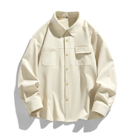 TFETTERS Brand Japan Shirts Mens Long Sleeve Cargo Spring Autumn New Full Sleeve Shirt Male Baggy Vintage Korean Dongdaemun 2025