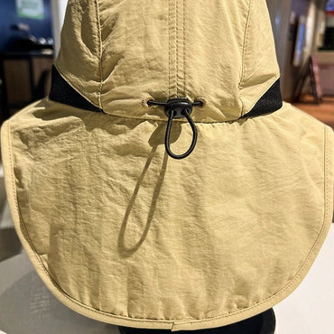 1Pc Wide Brim Bucket Hat with Neck Flap Waterproof & Quick-drying Panama Caps for Women Men Fishing Camping Hiking Autumn Travel