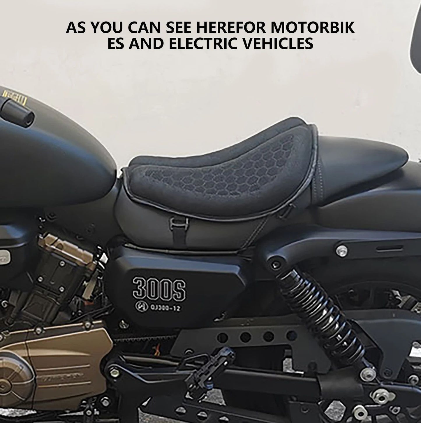 Almofada de Assento de Moto Antiderrapante Inflável 3D para Moto Almofada de Ar para Alívio de Pressão Acessórios de Moto