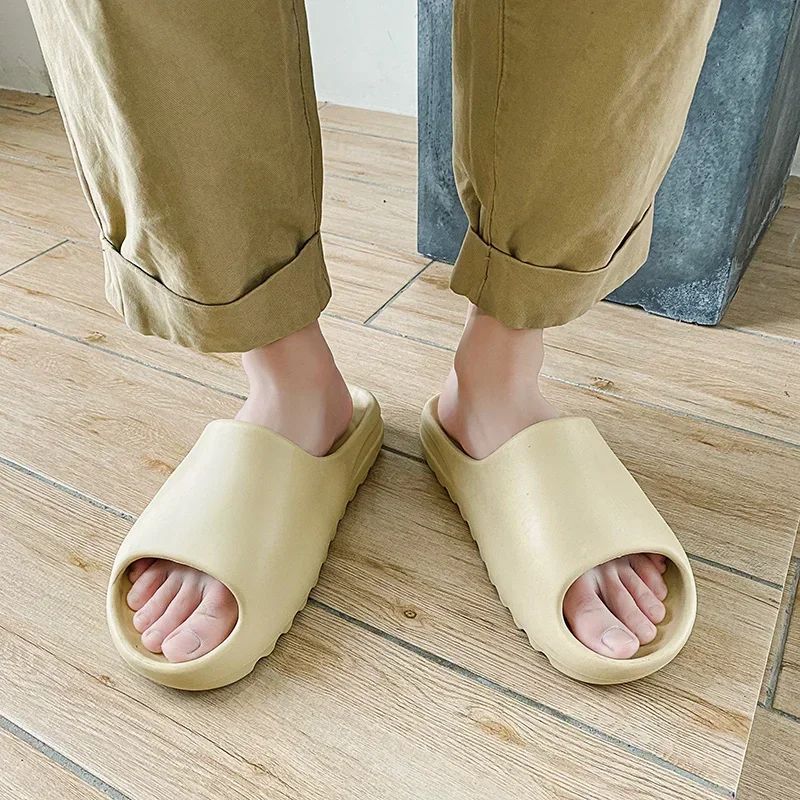 Hot coconut slippers cloud thick sole sandals summer fashion soft background beach male slippers female sandals eva slides