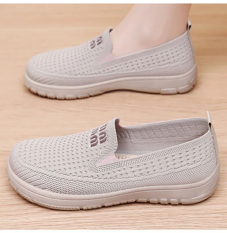 Women's Shoes Summer 2025 Breathable Single Shoes with Soft Sole Thick Sole Casual Cloth for Women Free Shippiing Shoes