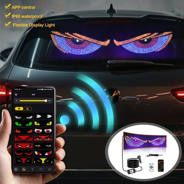 APP Remote Control Truck Car Devil Eye LED Pixel Panel Light Multi-Functional Decorative Lights For Board Windshield 12V 24V
