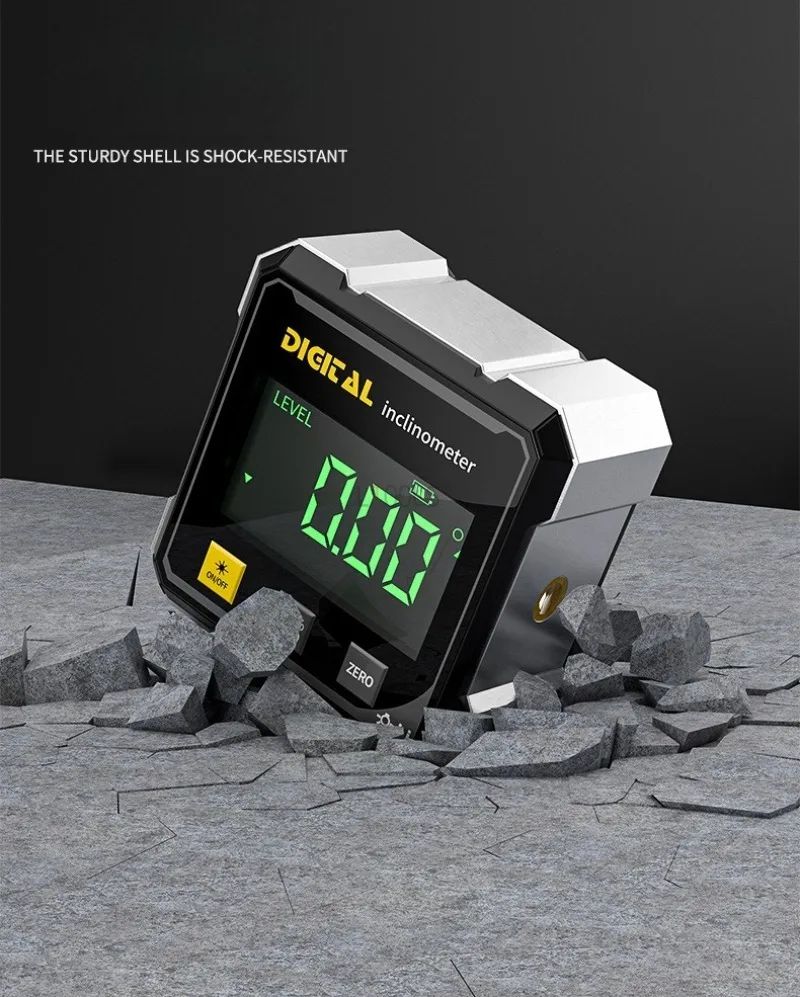 Pocket Digital Level Protractor Inclinometer Professional Digital Display Angle Gauge 360 Degree Magnetic Electronic Level Laser