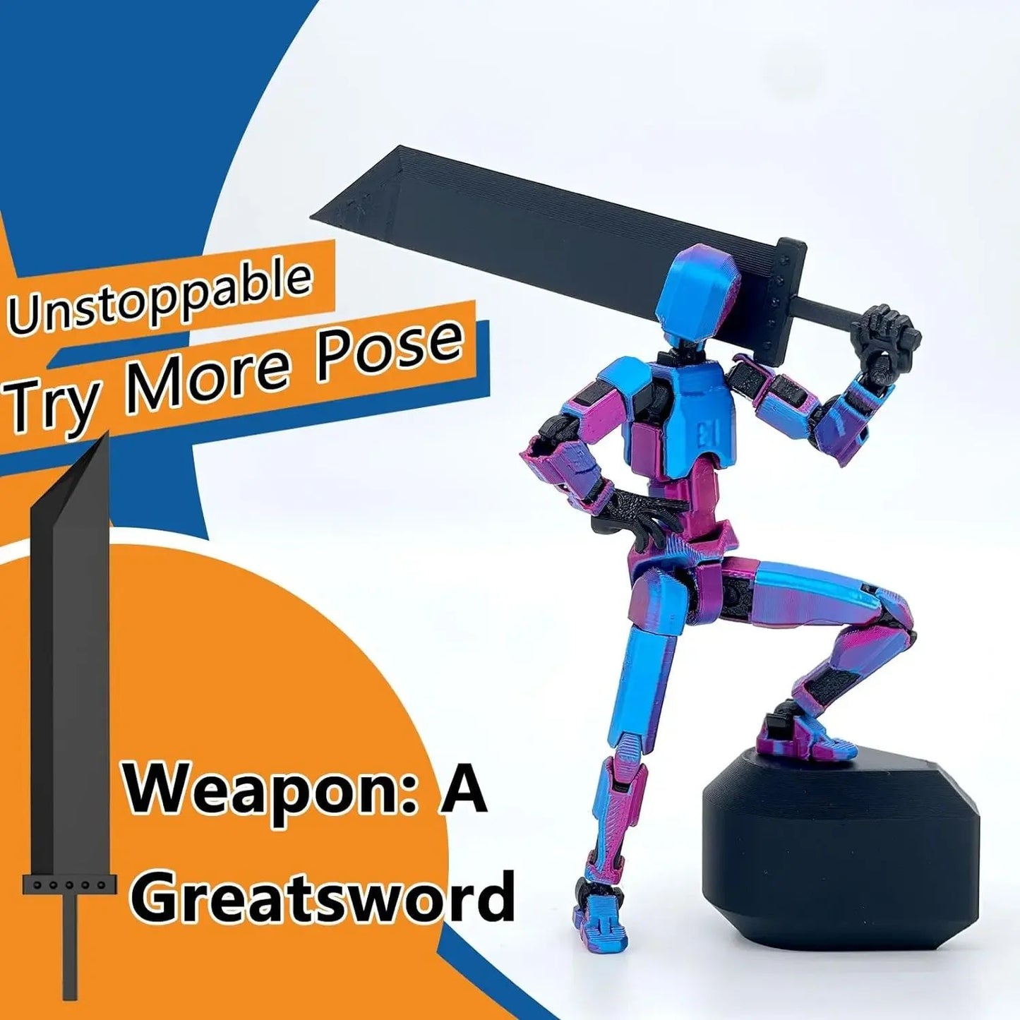 3D Printed Movable Shapeshift Robot Action Figuras 3rd Generation Lucky 13 Figure Toys Dummy DIY Mannequin Decompression Toys