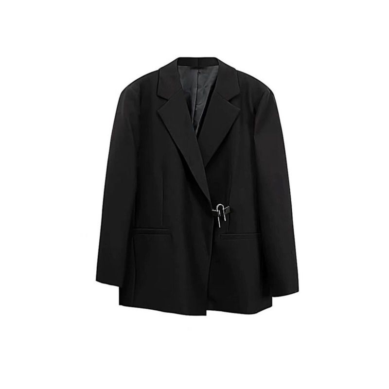 Casual Suit Jacket Men's Spring Summer Blazers Solid Color Long Sleeves Turndown Collar Pockets One Button Tops Jackets