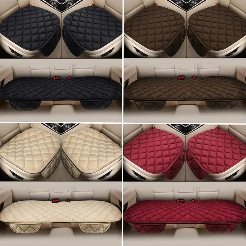 Capas De Assento Quentes Protetor De Almofada De Assento De Carro Capa De Assento De Pelúcia Outono Inverno Universal Para Sedã Hatchback SUV Tapetes De Assento