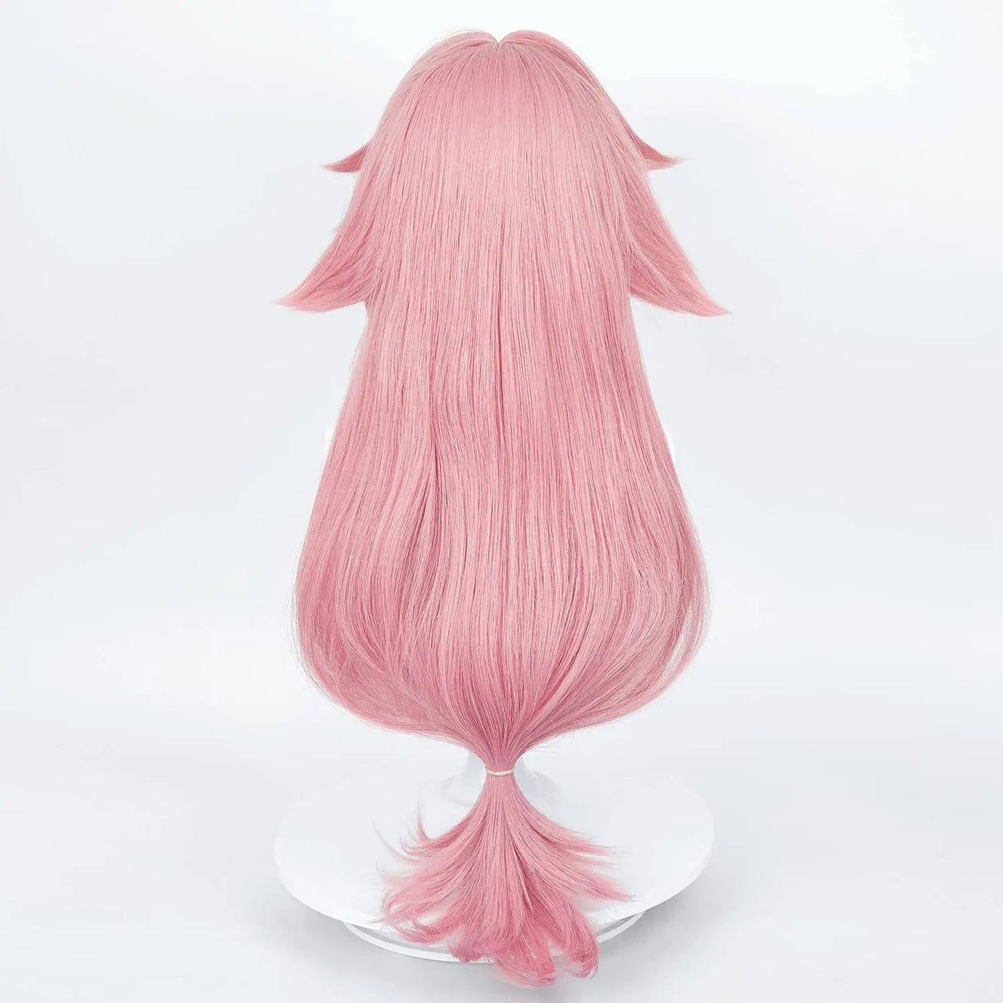 Peruca de Cosplay Yae Miko de Anime com Couro Cabeludo Simulado, Longa, Resistente ao Calor, Cabelo Sintético, Festa, Perucas Rosa para Interpretação de Papéis, Rosa