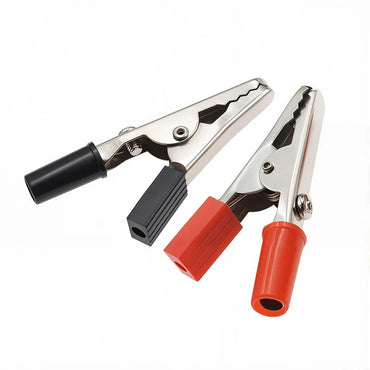 Electrician Wire Clips Insulated Crocodile Clip Plastic Handle Cable Lead Test Charging Clamp Metal Crocodile Clamp 53mm 20 Pcs