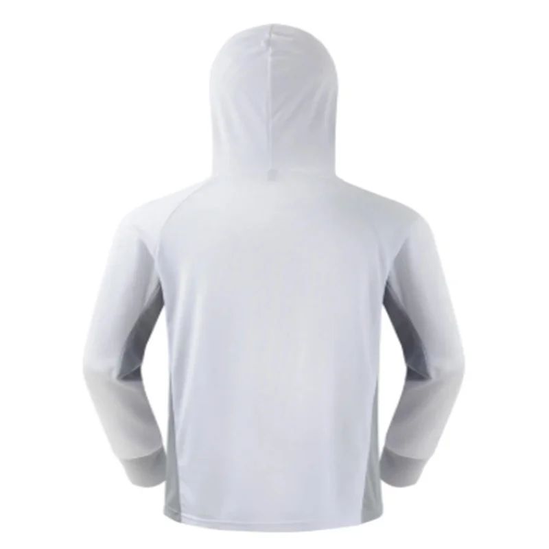 Novo Estilo Masculino Roupa de Pesca Secagem Rápida Proteção Solar Camisas de Pesca Leve Manga Longa Camisa de Pesca com Capuz e Zíper