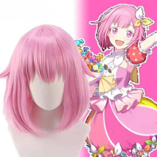 Anime Ootori Emu Cosplay Wig Project SEKAI COLORFUL STAGE! Emu Wig 34cm Short Pink Heat Resistant Synthetic Hair Wigs