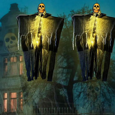 Luminous Skull Halloween Party Hanging Skull Skeleton Ghost Ornament Props Haunted House Decorations Halloween Decorations