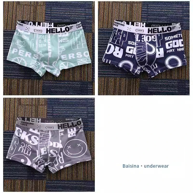Men Underwear BoxerShorts Cotton Man Panties Male Boxers Breathable Comfortable Mens Printed Underpants Sexy cuecas calzoncillos