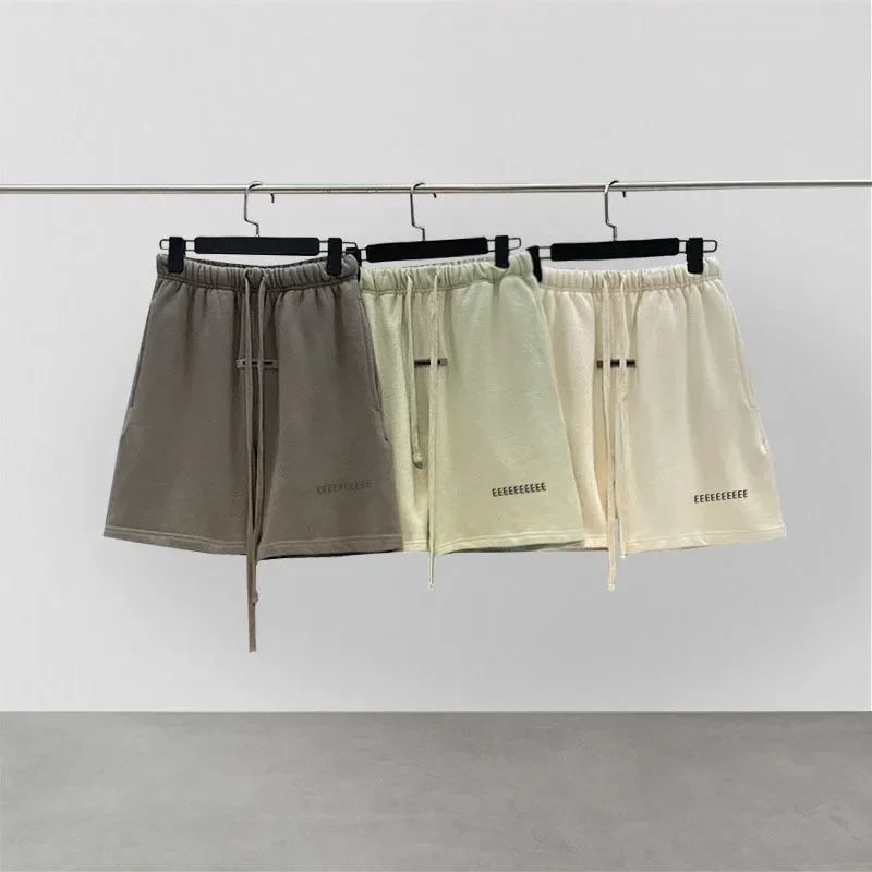 Luxury Men's Casual Shorts Reflective Letter Logo Designer Brand Cotton Shorts