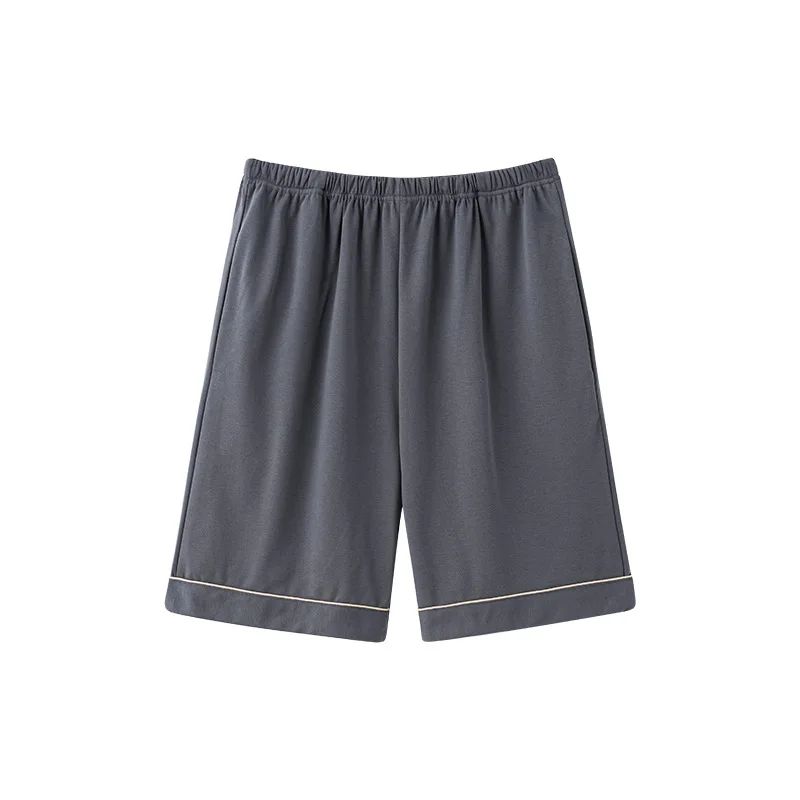 Summer Men's Loose Fit Short Pants Thin Cotton Sporty Comfortable Five-Point Home Leisure Pants Outerwear Big Size Sleepwear