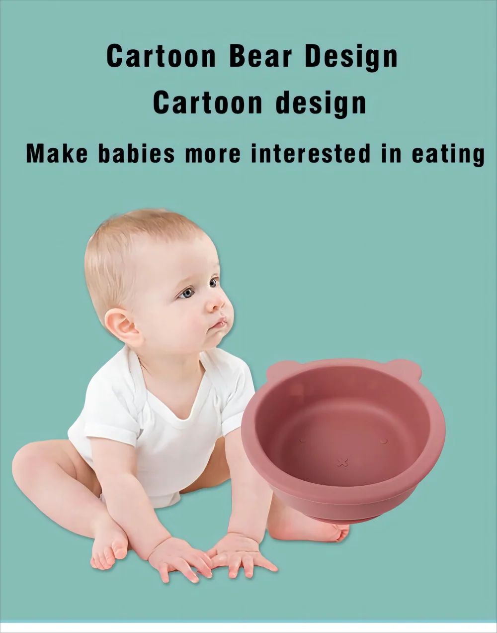 3pcs Baby Silicone Bowl Suction Cup Bowl Children's Tableware Complementary Bowl Children's Dinner Plate Silicone Tableware