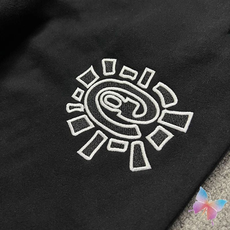 American High Street Black Sweatpants ADWYSD Pants Sunroll Fleece Zipper Pocket Men Women Cleanfit Trousers