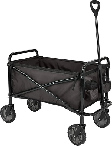 Collapsible Folding Heavy Duty Utility Wagon for Outdoor Sports, 265 pounds Weight Capacity, Camping, Garden, and Shopping=