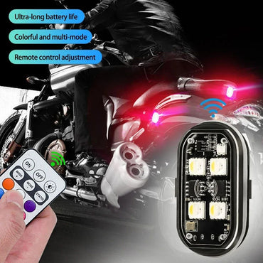 RGB Led Motorcycle Strobe lights LED Flash Light Rechargeable Wireless Light Aircraft Airplane Helicopter Warning Lights