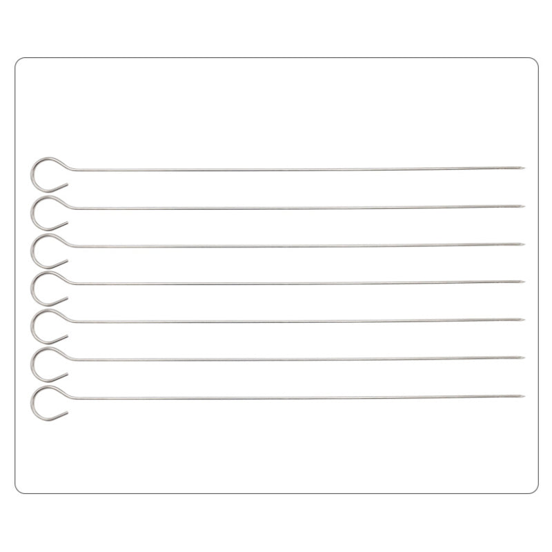 10pcs Meat Round Flat Roast Skewers Stick Stainless Steel BBQ Needle Barbeque Skewers Kitchen Utensils Outdoor Camping Picnic